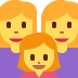 family: woman, woman, girl 👩‍👩‍👧 Discord emoji — free static PNG download
