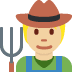 farmer: medium-light skin tone 🧑🏼‍🌾 Discord emoji - free download