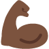 flexed biceps: dark skin tone 💪🏿 Discord emoji — free static PNG download