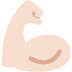flexed biceps: light skin tone 💪🏻 Discord emoji — free static PNG download