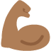 flexed biceps: medium-dark skin tone 💪🏾 Discord emoji — free static PNG download
