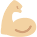 flexed biceps: medium-light skin tone 💪🏼 Discord emoji — free static PNG download