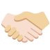 handshake: light skin tone, medium-light skin tone 🫱🏻‍🫲🏼 Discord emoji — free static PNG download