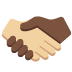 handshake: medium-light skin tone, dark skin tone 🫱🏼‍🫲🏿 Discord emoji — free static PNG download