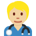 health worker: medium-light skin tone 🧑🏼‍⚕️ Discord emoji — free static PNG download