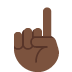 index pointing up: dark skin tone ☝🏿 Discord emoji — free static PNG download