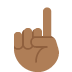 index pointing up: medium-dark skin tone ☝🏾 Discord emoji — free static PNG download