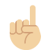 index pointing up: medium-light skin tone ☝🏼 Discord emoji — free static PNG download