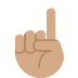 index pointing up: medium skin tone ☝🏽 Discord emoji — free static PNG download