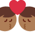 kiss: man, man, medium-dark skin tone 👨🏾‍❤️‍💋‍👨🏾 Discord emoji — free static PNG download
