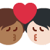 kiss: person, person, medium-dark skin tone, light skin tone 🧑🏾‍❤️‍💋‍🧑🏻 Discord emoji — free static PNG download