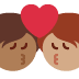 kiss: person, person, medium-dark skin tone, medium skin tone 🧑🏾‍❤️‍💋‍🧑🏽 Discord emoji — free static PNG download