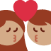 kiss: woman, man, medium skin tone 👩🏽‍❤️‍💋‍👨🏽 Discord emoji — free static PNG download