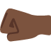 left-facing fist: dark skin tone 🤛🏿 Discord emoji — free static PNG download