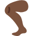 leg: dark skin tone 🦵🏿 Discord emoji — free static PNG download