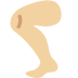 leg: medium-light skin tone 🦵🏼 Discord emoji — free static PNG download