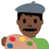 man artist: dark skin tone 👨🏿‍🎨 Discord emoji — free static PNG download
