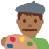 man artist: medium-dark skin tone 👨🏾‍🎨 Discord emoji — free static PNG download