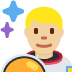 man astronaut: medium-light skin tone 👨🏼‍🚀 Discord emoji — free static PNG download
