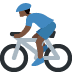 man biking: dark skin tone 🚴🏿‍♂️ Discord emoji — free static PNG download