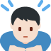 man bowing: light skin tone 🙇🏻‍♂️ Discord emoji — free static PNG download
