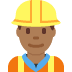 man construction worker: medium-dark skin tone 👷🏾‍♂️ Discord emoji — free static PNG download