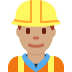 man construction worker: medium skin tone 👷🏽‍♂️ Discord emoji — free static PNG download