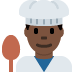 man cook: dark skin tone 👨🏿‍🍳 Discord emoji - free download