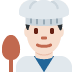 man cook: light skin tone 👨🏻‍🍳 Discord emoji - free download