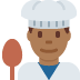 man cook: medium-dark skin tone 👨🏾‍🍳 Discord emoji - free download