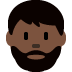 man: dark skin tone, beard 🧔🏿‍♂️ Discord emoji — free static PNG download