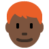 man: dark skin tone, red hair 👨🏿‍🦰 Discord emoji — free static PNG download