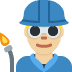 man factory worker: medium-light skin tone 👨🏼‍🏭 Discord emoji — free static PNG download