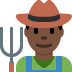 man farmer: dark skin tone 👨🏿‍🌾 Discord emoji - free download