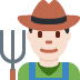 man farmer: light skin tone 👨🏻‍🌾 Discord emoji - free download
