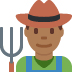man farmer: medium-dark skin tone 👨🏾‍🌾 Discord emoji - free download