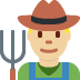 man farmer: medium-light skin tone 👨🏼‍🌾 Discord emoji - free download