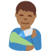 man feeding baby: medium-dark skin tone 👨🏾‍🍼 Discord emoji — free static PNG download