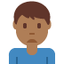 man frowning: medium-dark skin tone 🙍🏾‍♂️ Discord emoji — free static PNG download