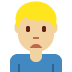 man frowning: medium-light skin tone 🙍🏼‍♂️ Discord emoji — free static PNG download