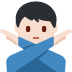 man gesturing NO: light skin tone 🙅🏻‍♂️ Discord emoji — free static PNG download