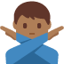 man gesturing NO: medium-dark skin tone 🙅🏾‍♂️ Discord emoji — free static PNG download