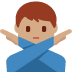 man gesturing NO: medium skin tone 🙅🏽‍♂️ Discord emoji — free static PNG download