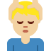 man getting massage: medium-light skin tone 💆🏼‍♂️ Discord emoji — free static PNG download