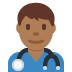 man health worker: medium-dark skin tone 👨🏾‍⚕️ Discord emoji — free static PNG download