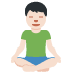 man in lotus position: light skin tone 🧘🏻‍♂️ Discord emoji — free static PNG download