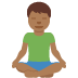 man in lotus position: medium-dark skin tone 🧘🏾‍♂️ Discord emoji — free static PNG download