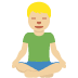 man in lotus position: medium-light skin tone 🧘🏼‍♂️ Discord emoji — free static PNG download