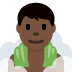 man in steamy room: dark skin tone 🧖🏿‍♂️ Discord emoji — free static PNG download