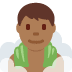 man in steamy room: medium-dark skin tone 🧖🏾‍♂️ Discord emoji — free static PNG download